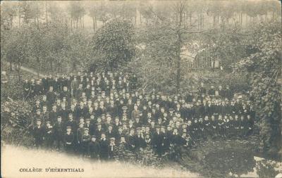 Postkaart, klasfoto college Herentals
