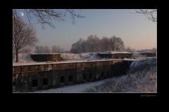 Geschutskoepels fort Kessel in een winters jasje