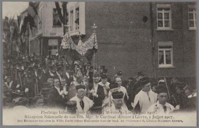 Lier, Plechtige Inhuldiging van Kardinaal Mercier te Lier op  1 juli 1907