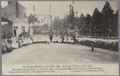Lier, Plechtige Inhuldiging van Kardinaal Mercier te Lier op 1 juli 1907