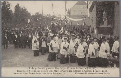 Lier, Plechtige Inhuldiging van Kardinaal Mercier te Lier op 1 juli 1907