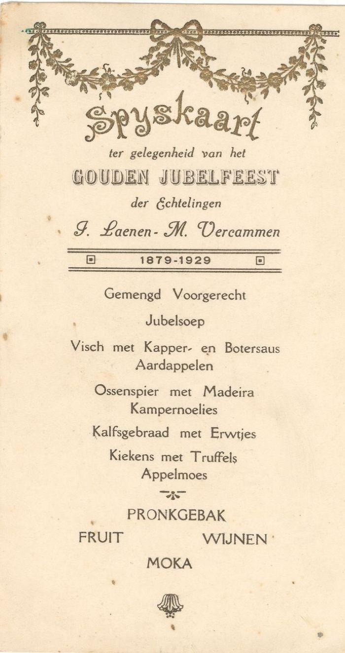 Lier, menukaart
