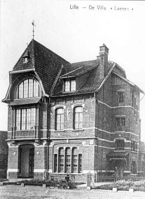 Lille , het huis van Laenen rond 1920.