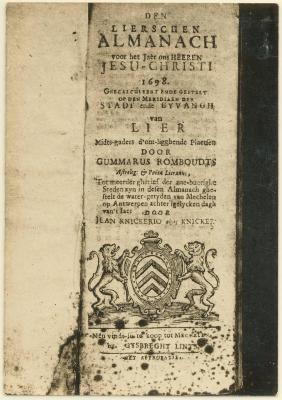 Lier, almanak 1698