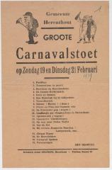 Herenthout, programma carnaval, 1939
