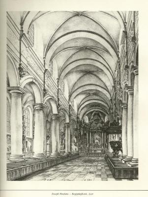 Lier, tekening van de Sint-Margaretakerk  door C. J. Hoolans