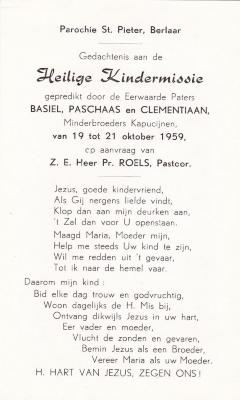 Berlaar, Sint-Pieterskerk, 1959