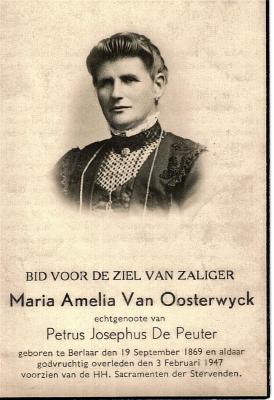 Berlaar, Maria Amelia Van Oosterwyck