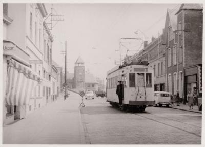 Heist-op-den-Berg, beeld van de allerlaatste (elektrische) tram 