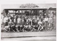 Heist-op-den-Berg, groepsfoto met het personeel van de tramwerkhuizen 