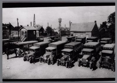Heist-op-den-Berg, wagenpark van de firma Heylen voor de Tweede Wereldoorlog 