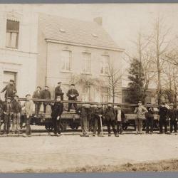 Heist-op-den-Berg, het opbreken van tramrails tijdens de Eerste Wereldoorlog
