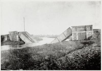 Heist-op-den-Berg, trambrug te Itegem, vernield tijdens de oorlog