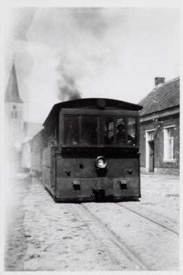 Heist-op-den-Berg, laatste tramrit te Hallaar,  na de Tweede Wereldoorlog