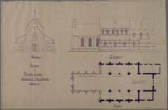 Heist-op-den-Berg, bouwplan van de oude kerk van Pijpelheide (Booischot)