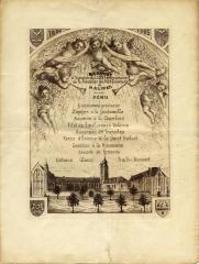 Heist-op-den-Berg, menukaart  ter gelegenheid van de 75ste verjaardag van de stichting van het Klein Seminarie van Mechelen.