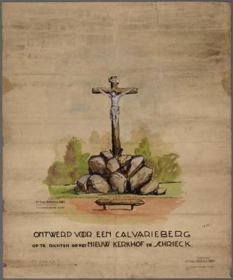 Heist-op-den-Berg, ontwerptekening van een calvarieberg 
