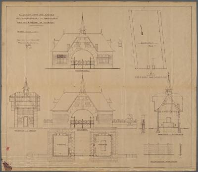 Heist-op-den-Berg, ontwerpplan voor afsluitmuren en het dodenhuis 