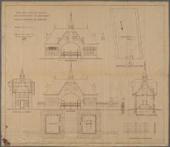 Heist-op-den-Berg, ontwerpplan voor afsluitmuren en het dodenhuis 