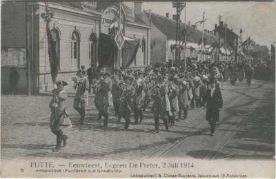 Putte. Eeuwfeest Eugeen De Preter, 2 juli 1914.