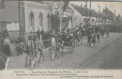 Putte. Eeuwfeest van Eugeen De Preter, 2 juli 1914.