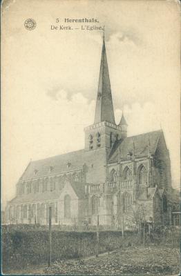Postkaart, Sint Waldetrudiskerk, Herentals