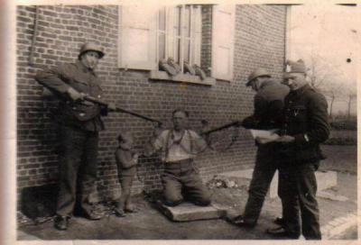 Putte, Belgische soldaten aan woning Antoon Buelens