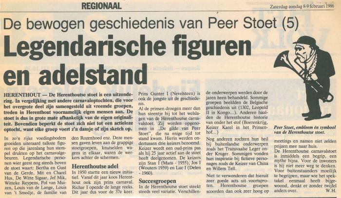 Herenthout, geschiedenis Peer Stoet, deel 5