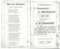 Herenthout, programma familie Bossaerts - Bartholeyns, 1901