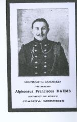 Herenthout, soldaten uit WOI: Alphonsus Franciscus Daems