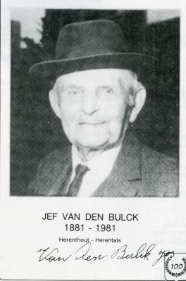 Herenthout, soldaten uit WOI: Josephus Van den Bulck