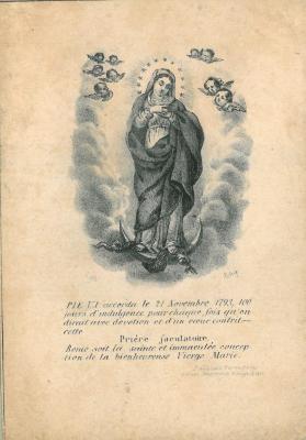 Devotieprentje, Schietgebed Heilige Maagd Maria