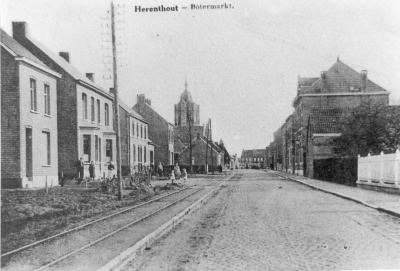 Herenthout, Botermarkt, ca 1900