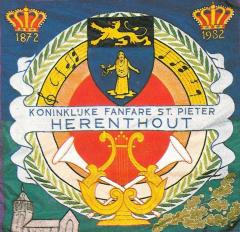 Herenthout, vaandel Koninklijke Fanfare Sint-Pieter
