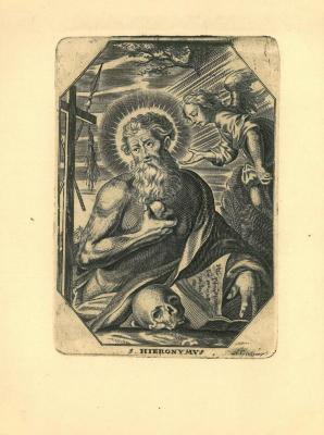 Devotieprentje, Sint Hieronymus