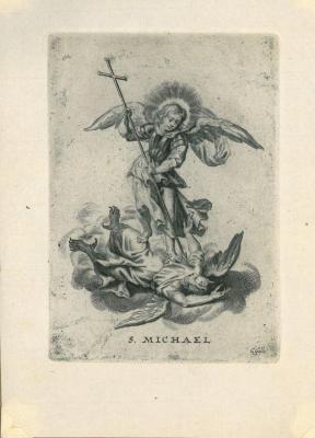 Devotieprentje, Sint Michael