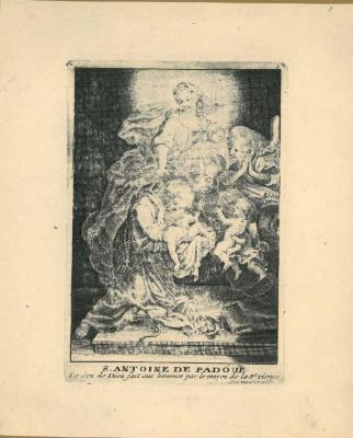 Devotieprentje, Saint Antoine de Padua