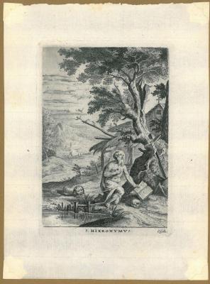 Devotieprentje, Sint Hieronymus