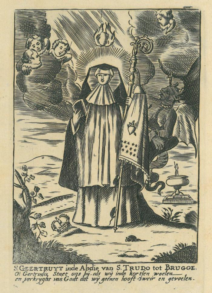 Devotieprentje, Sint Gertrudis, Brugge