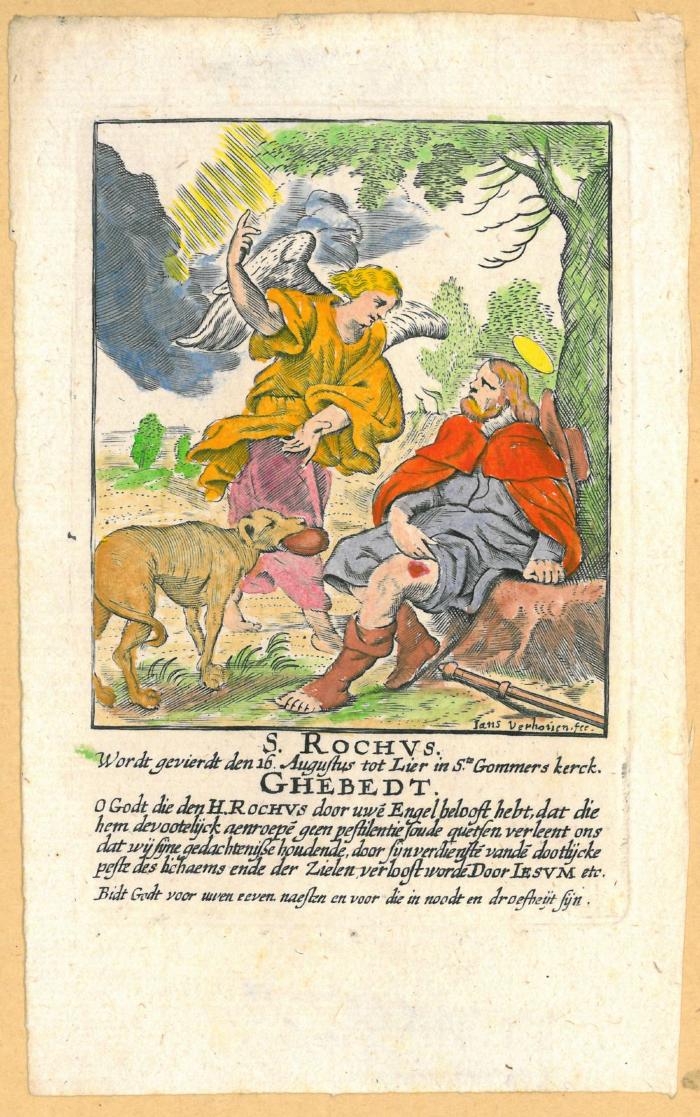 Devotieprentje, Sint Rochus, Lier