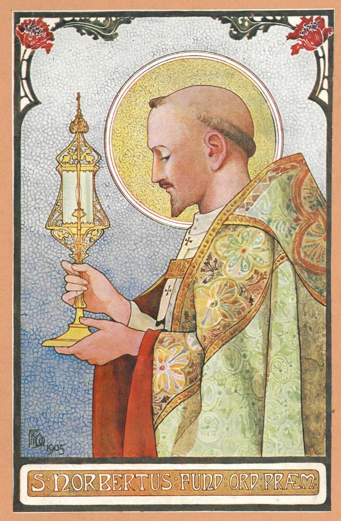 Devotieprentje, Sint Norbertus, 1905
