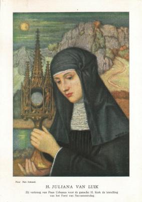 Devotieprentje, Heilige Juliana van Luik