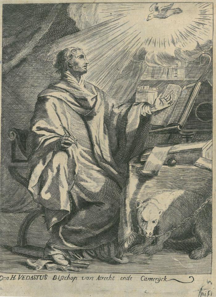 Devotieprentje, Heilige Vedastus
