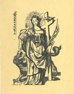 Devotieprentje, Heilige Margareta