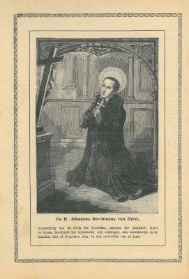 Devotieprentje, Heilige Johannes Berchmans van Diest