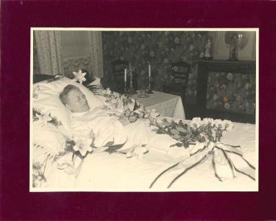 Vorselaar, sterfbed Bernadette Van Roey, 1957