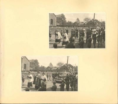 Vorselaar, stoet Kerkstraat, begrafenis, 1957