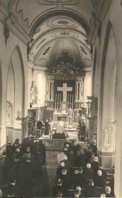 Vorselaar, begrafenisplechtigheid Jozef Van der Piete, 1957