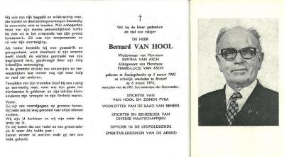 Lier, doodsprentje Bernard Van Hool
