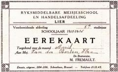 Lier, erekaart school